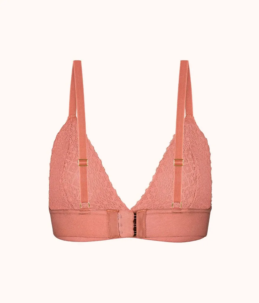 The Crochet Lace Bralette: Matte Rose