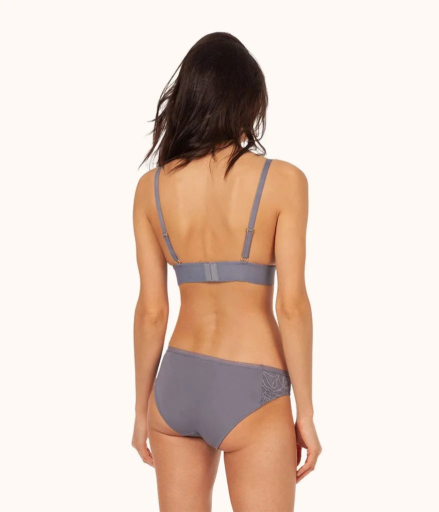 The Long-Lined Lace Bralette: Smoke