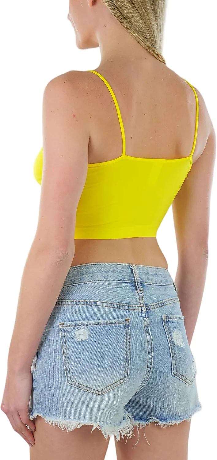ToBeInStyle Women's Strappy Caged Layering Bralette Wire Free Lightweight Stretch Fit
