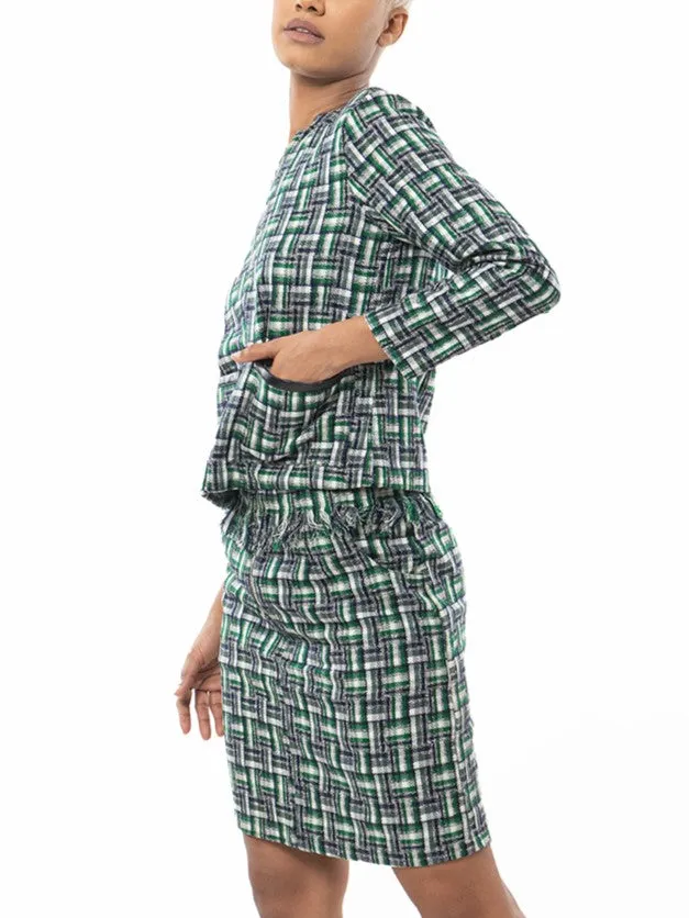 Upscale Tweed Green Co Ord Set