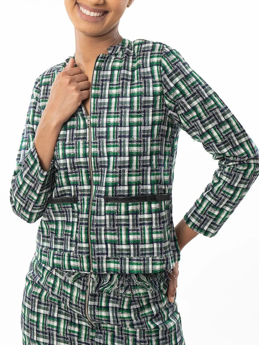 Upscale Tweed Green Co Ord Set