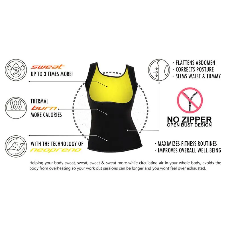 Women Body Shaper Slimming Sauna Neoprene Vest - Waist Trainer Corset
