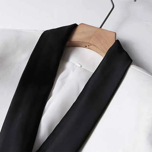 Women's 2 Piece Suit White Wedding Set Slim Fit Blazer Pants Suit