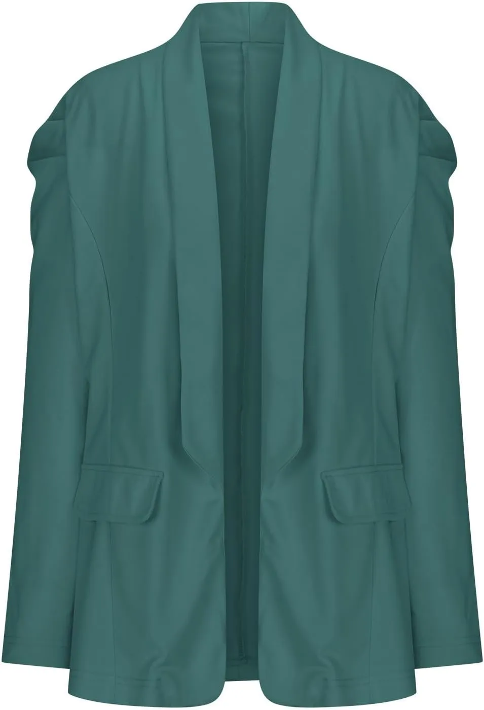 Women's Dressy Blazer Open Front Blazer Plus Size Business Casual Cardigan Blazer Puff Sleeve Blazer Jacket Outerwear