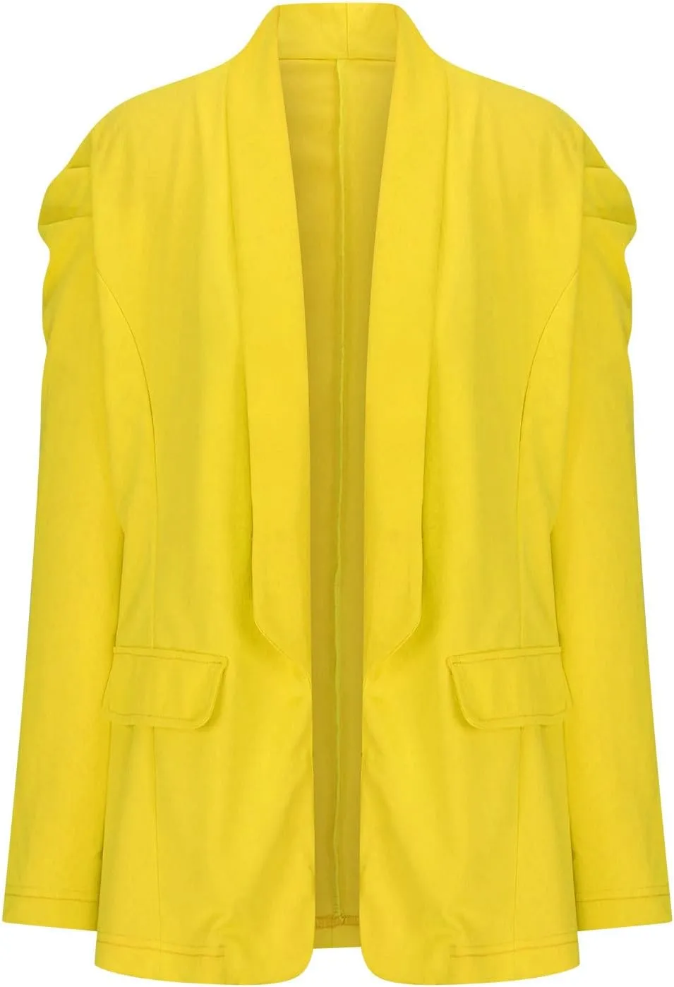 Women's Dressy Blazer Open Front Blazer Plus Size Business Casual Cardigan Blazer Puff Sleeve Blazer Jacket Outerwear