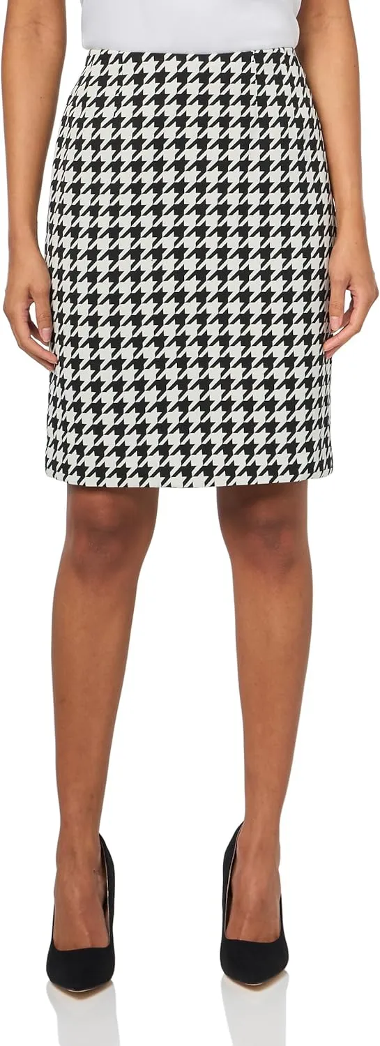 Women's Four Button Boxy Blazer & Skirt, 2pc Set