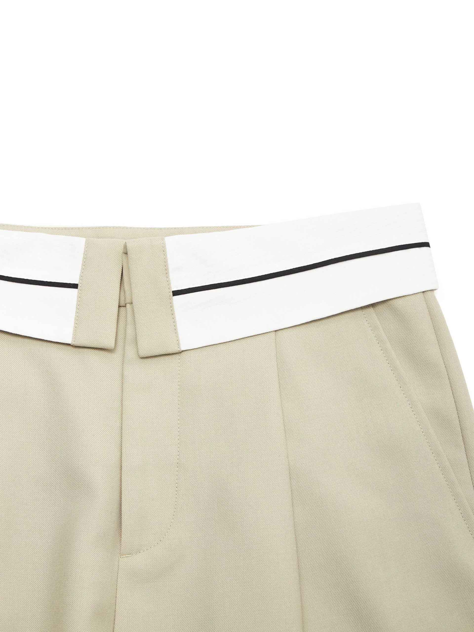 Wool blend Straight Suit Pants