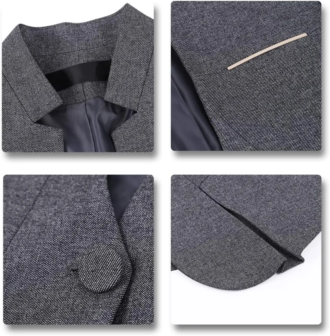 YUNCLOS Women's 2 Piece Business Skirt Suit Set Office Lady Slim Fit Blazer and Skirt