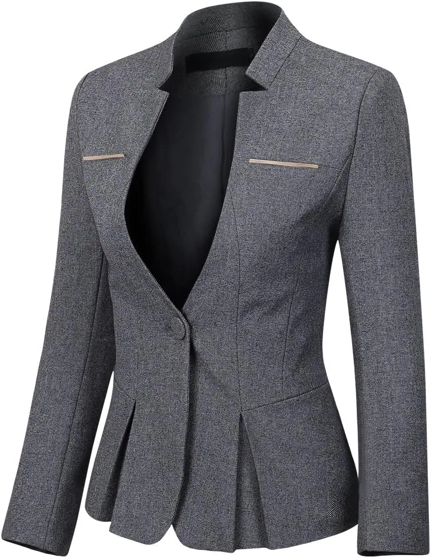 YUNCLOS Women's 2 Piece Business Skirt Suit Set Office Lady Slim Fit Blazer and Skirt