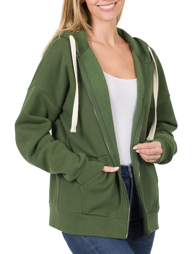 Zipper Hoodie Sweat Jacket